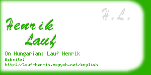 henrik lauf business card